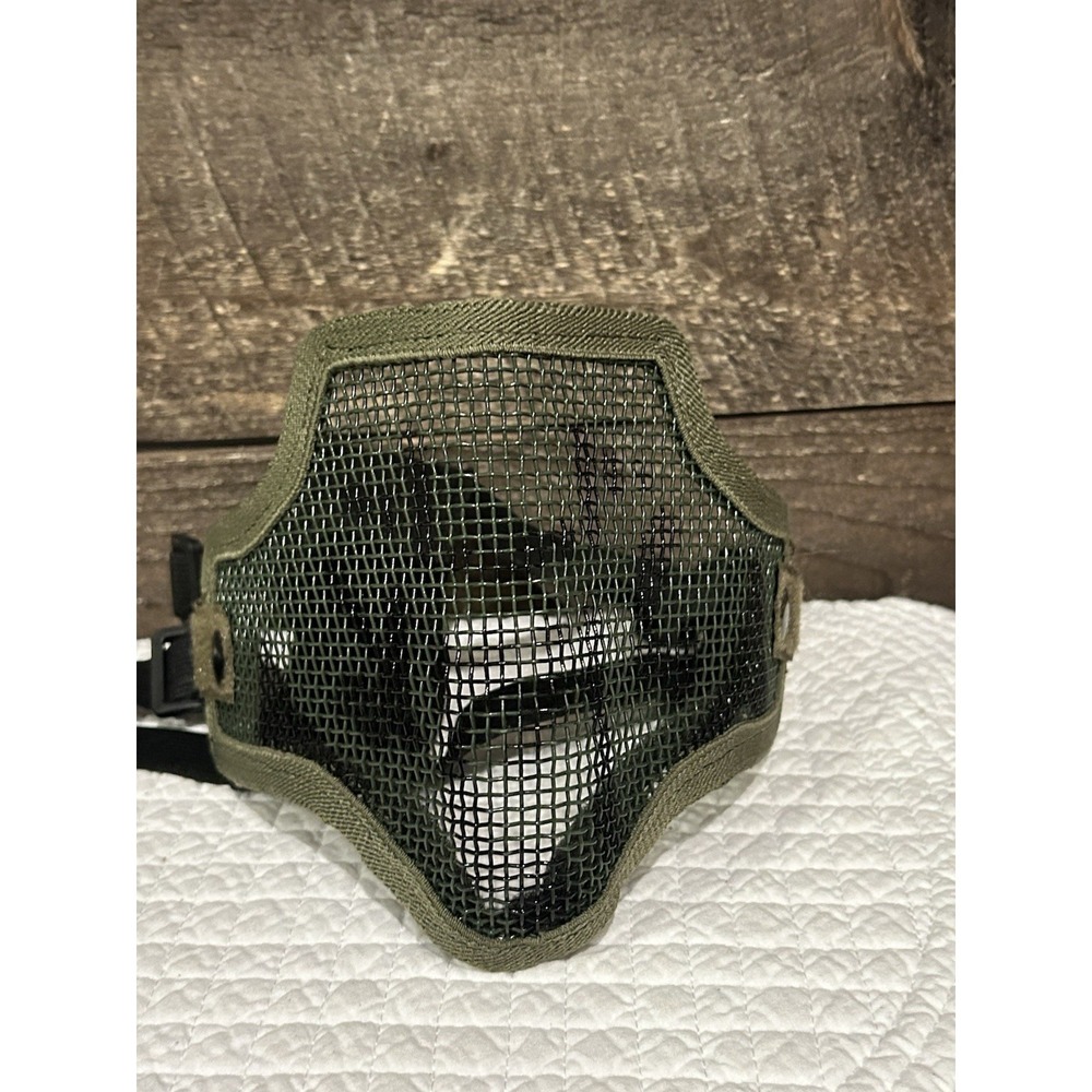 Valken Tactical Carbon Steel‎ Mesh Half Face Mask - Paintball Airsoft